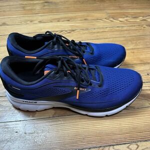 Brooks Trace 2 Mens Size 14 Blue Black White Athletic Running Shoes Sneakers